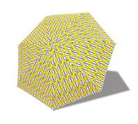 NOURIS Windproof umbrella, UV Protection Umbrella Folding Mini Umbrella Spring Style Black Glue Coating Auto Open/Close UPF 50+ Lightweight Compact Umbrella for Lady Double Layer Sunblock (Yellow)