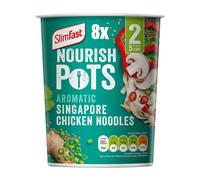Nourish Pot Aromatic Singapore Noodles, Ready Meal, Low in Sugar and Fat, Healthy Lunch and Low-Calorie Snack, Source of Protein, Instant Noodles,