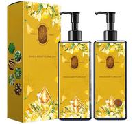 Nourishing Plant-Based Hair Color, Long-Lasting & Natural Hair Color Shampoo for Gray Coverage, Instant Effect in Minutes for Men & Women (Natural Black + Dark Brown)