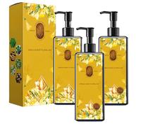 Nourishing Plant-Based Hair Color, Long-Lasting & Natural Hair Color Shampoo for Gray Coverage, Instant Effect in Minutes for Men & Women (Natural Black + Dark Brown + Chestnut Brown)