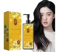 Nourishing Plant-Based Hair Color, Long-Lasting & Natural Hair Color Shampoo for Gray Coverage, Plant-Based Formula for Men & Women - Instant Effect (Black)