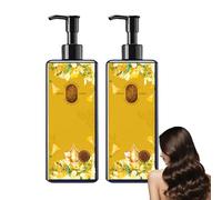 Nourishing Plant-Based Hair Color, Single Agent Floral Dye,Nourishing Plants,Long-Lasting & Natural Hair Color Shampoo for Gray Coverage,Instant Effect,Hai-r Shafts and Minimizing Frizz (2pcs)
