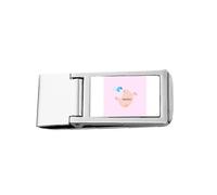 Nourishment Greed Art Deco Fashion Slim Money Clip Stainless Holder Pocket Wallet