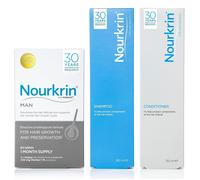 Nourkrin Man Hair Growth Programme (Free Shampoo and Conditioner) 180 Tablets + 150ml + 150ml