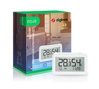 Nous E6 Zigbee Temperature & Humidity Sensor, Requires Zigbee Hub, LCD Display, Real-Time Monitoring, Smart Automations, App Control, Works with Alexa & Google Home
