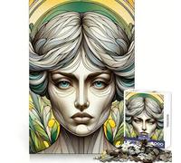 Nouveau Grace Portrait Jigsaw Puzzles1000 Pieces Mind Skill Toy Soothing Play Precision Cut Art Collection Piece (50x75cm)