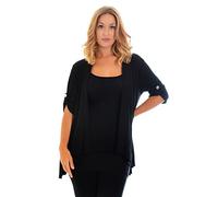 Nouvelle Collection Open Waterfall Cardigan Black 18