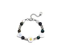 Nouvelle tendance étoile avec perle noire visage collier femmes hommes à la mode
