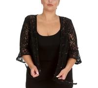 Nouvelle Womens Plus Size Nouvelle 2 Way Sequin Shrug Sizes 12-14 to 24-26 Black