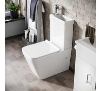 2 in 1 Combo Toilet and Basin Combined Sink Cloakroom Space Saver Unit | Nova