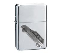 Nova 3D Pewter effect car ref338 design on a flip top petrol lighter windproof SILVER refillable…