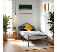Seconique Nova 3Ft Single Bed Frame Silver Finish Metal