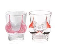 Nova&Aria Bikini Glass Shot Glasses, Reusable, 55ml Heavy Base Shot Cups for Alcohol, Vodka, Expresso, Tequila & Dessertsor, Birthday Christmas Gift for Men Women