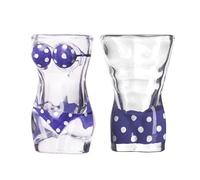 Nova&Aria Bikini Glass Shot Glasses, Reusable, 55ml Heavy Base Shot Cups for Alcohol, Vodka, Expresso, Tequila & Dessertsor, Birthday Christmas Gift for Men Women