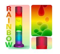 Nova® Baby Lamp | 13" Mini Sensory Motion Lamp - Rainbow Colour | Calming Night Light for Nursery or Kids’ Room | Compact Design with Aluminium Base and Cap