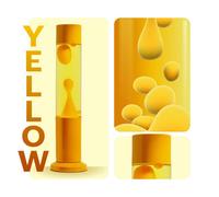 Nova® Baby Lamp | 13" Mini Sensory Motion Lamp - Yellow Colour | Calming Night Light for Nursery or Kids’ Room | Compact Design with Aluminium Base and Cap