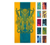 Nova Blue Octopus Beach Towel - Orange & Teal Colorway with Tropical Design - 34 x 63 Inch - 100% Cotton - Beach Towel for Adults