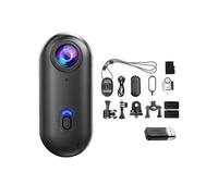 Nova Caplens - POV Camera, 2025 New Treklons 4s Body Camera, 4k Pocket Action Cam, Thumb Action Cameras, 170° Wide Angle, Wearable Video Recording, for Various Outdoor Sports (64 G black,1080p)