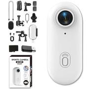 Nova Caplens - POV Camera, 2025 New Treklons 4s Body Camera, 4k Pocket Action Cam, Wearable Video Recording, 170° Wide Angle, for Cycling, Travel & Outdoor Use (White-4K,32g)