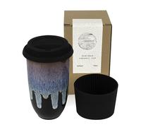 NOVA CERAMICS Coffee Tumbler - Travel Mug - On the Go Coffee Mug - Microwave & Dishwasher Safe Green Coffee Tumbler - Gifts For Women Men Him Her - 16oz - Monsoon