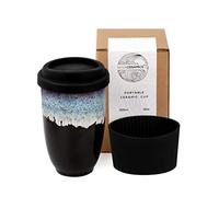 NOVA CERAMICS Travel Mug - Ceramic Travel Mug with Lid - Travel Coffee Mug Unique to Go Cup - Microwave & Dishwasher Safe Coffee Tumbler - Gifts for Women Men Him Her - 12oz - Monsoon