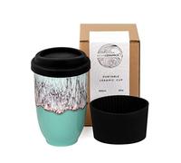 NOVA CERAMICS Travel Mug - Travel Coffee Mug - Reusable Coffee Cup Unique to Go Mug - Microwave & Dishwasher Safe Coffee Tumbler - Gifts for Women Men Him Her - 12oz - Nebula