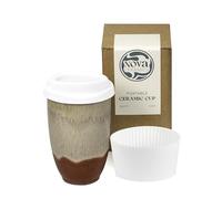 NOVA CERAMICS Travel Mugs - Ceramic Tumbler with Lid - Ceramic Travel Mug to Go Cup - Microwave & Dishwasher Safe Ceramic Coffee Tumbler - Gifts for Women Men Him Her - 12oz - Jupiter