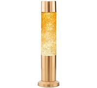 NOVA Colour Glitter Lamp, Multi Coloured Tinted Glass, Copper Plated Base 15 Inch