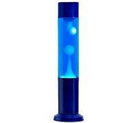 Nova Colour Wax Lamp Blue Base, Blue Liquid White Wax 15 Inch