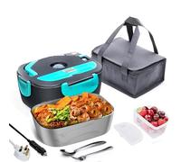 NOVA Electric Lunch Box for Adults, Fast 60W Heated Lunch Box for Adult 12/24/110/220V Portable Food Warmer Lunch Box for Car/Truck Driver or Office 1.5L. Meal prep