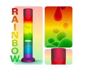 Nova Lava Lamp Rainbow With Wax