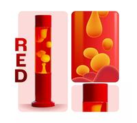 Nova Colour 15" Sensory Relaxing Lamp (Red) with Red Liquid Yellow Wax