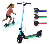 Nova S150 Electric Scooter Kids Foldable E Scooter For Ages 6-12 Boys & Girls | 3 Speed Modes (5/10/15KMH) | 6-10KM Range, Dual Braking, RGB/LED Lights | Lightweight | 21.6V/2.5Ah Battery (BLUE)