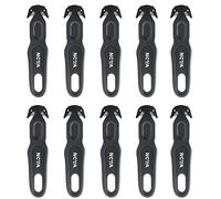 Nova Safety Cutter Tool, Safety Box Cutter Knife, Ergonomic Film Cutting Blade, Box, Strap, Carton, Package, Envelope and Letter Opener (10 Piece - Black)