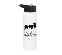 Nova Scotia Canada Vintage Moose Souvenir Stainless Steel Insulated Water Bottle