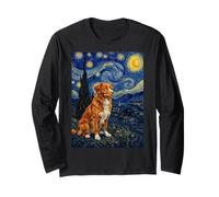 Nova Scotia Duck Tolling Dog Van Gogh Starry Night Long Sleeve T-Shirt