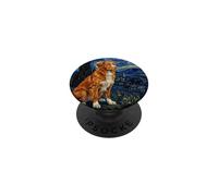 Nova Scotia Duck Tolling Dog Van Gogh Starry Night PopSockets Adhesive PopGrip