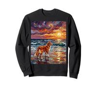 Nova Scotia Duck Tolling Retriever at the Beach Dog Artwork Sweatshirt
