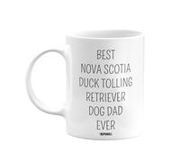Nova Scotia Duck Tolling Retriever Dog Dad Mug, Gift for Fathers Day, Birthday, Celebrations, Gifts or Presents for Men, Male, him, Birthday, Christmas, White Coffee Mugs Cups - wm-006c_382