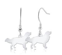 Nova Scotia Duck Tolling Retriever Silhouette Silver Earrings