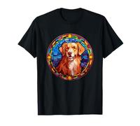 Nova Scotia Duck Tolling Retriever Toller Dog Stained Glass T-Shirt