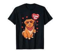 Nova Scotia Duck Valentine Heart I Love You Dog Lovers T-Shirt