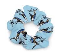 Nova Scotia Flag Fish Fishing Fashion Hair Bands Scrunchies for Women Soft Elastic Hair Ties Accessories