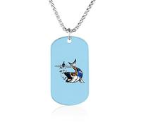 Nova Scotia Flag Fish Fishing Fashion Pendant Necklace Chain Personalized Graphic Jewellery