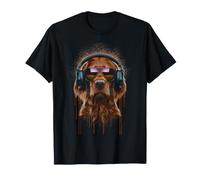 Nova Scotia Retriever Dog with Headphone and Sunglasses T-Shirt