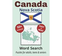 Nova Scotia Word Search Puzzle Book: Search with Easy to Read Print about Nova Scotia cities, wildlife, plant life and more| 6x9 inches, 110 pages | ... Gifts for Vacations, Holidays & Free Times