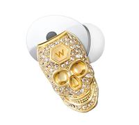 Nova Whispers Earbud Earring | 14K Gold Plated Cubic Zirconia Skull Gothic Earrings |Compatible with AirPods Pro 2, AirPods 4 | Halloween Earrings |Back to School Fashion