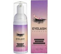NOVA9 Eyelash Extension Foaming Cleanser 50ml - Professional Lash Foam Shampoo with 2 Brushes for Deep Cleaning, Mascara Removal, Oil & Glue Residue - Gentle Daily Lash Shampoo