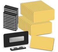 Novabright 50 Pack Magnetic Name Tags 1.5" x 3" Engravable Blank Name Badge Holder with Magnetic Backing Reusable Plastic ID Tags with Backing Magnets for School Office Employee(Gold)