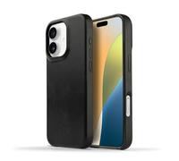 NOVADA Genuine Leather Case for iPhone 16 - Compatible with MagSafe - Black